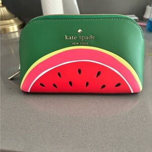 Kate Spade Watermelon Cosmetic Bag in Green and Red